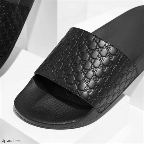 faux gucci slides leather|Gucci leather slides women.